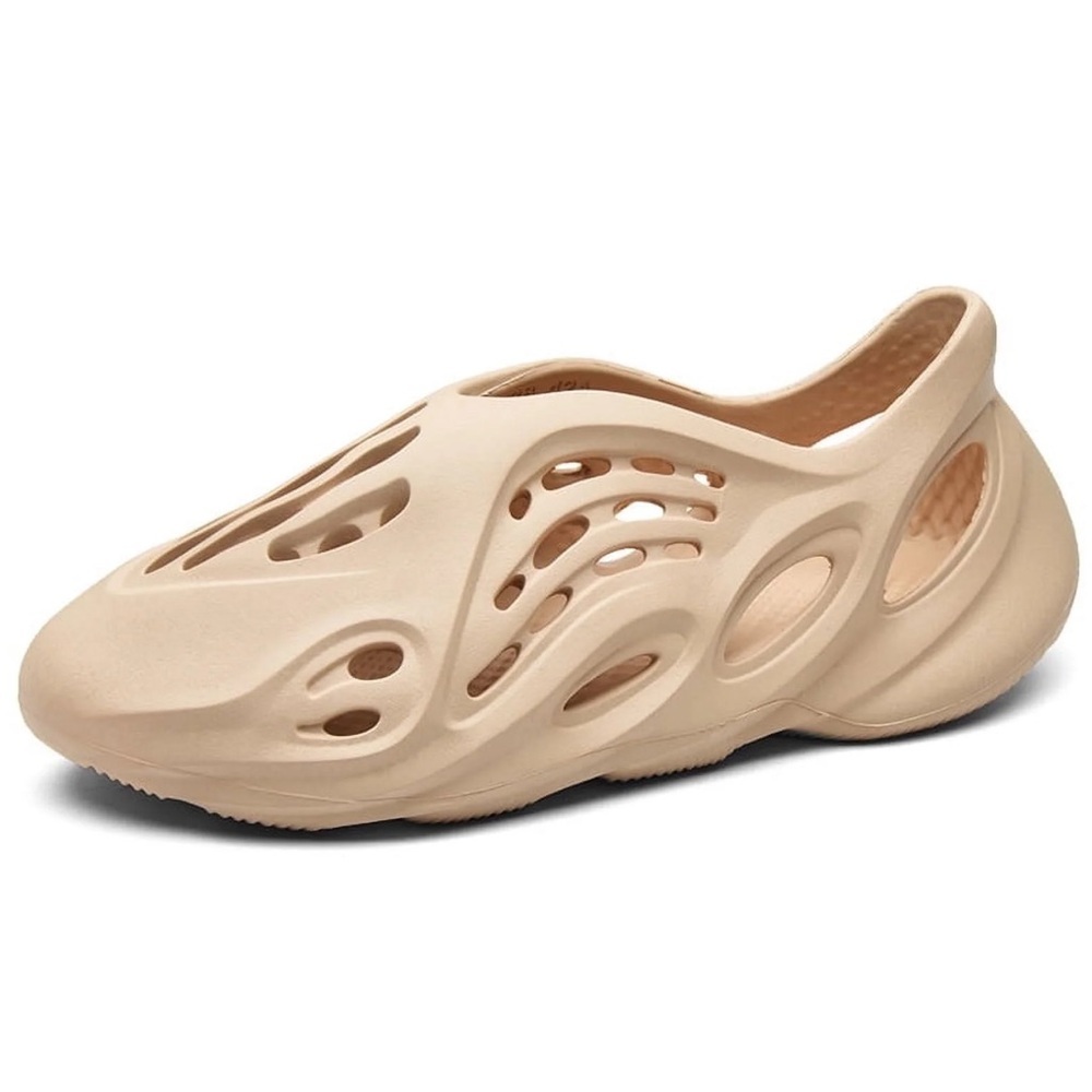 Stylish Peach Slip-On Sandals Foam Runners Size Men 7.5